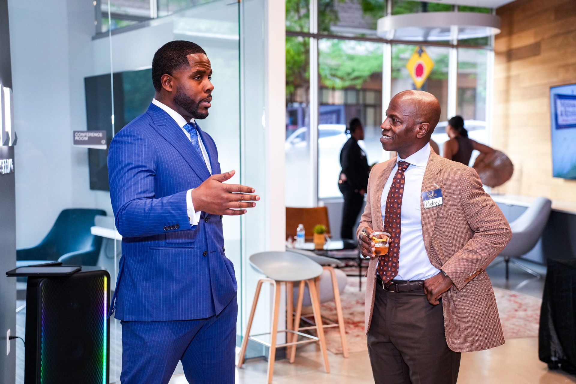Isiah Williams reviewing a financial plan with a client